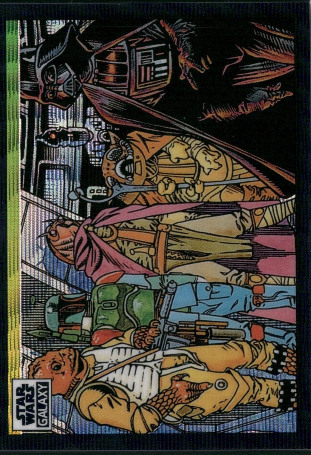 2022 Topps Galaxy Chrome Bounty Hunters Answer the Empire's Call [Wave Refractor] #28 card