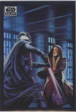2022 Topps Galaxy Chrome Darth Vader VS. Obi-Wan Kenobi [Prism Refractor] #44 card
