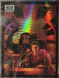 2022 Topps Galaxy Chrome Han Solo & Chewbacca in the Cockpit [Prism Refractor] #42 card
