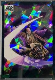 2022 Topps Galaxy Chrome Mace Windu's Barrage! [Atomic Refractor] #56 card