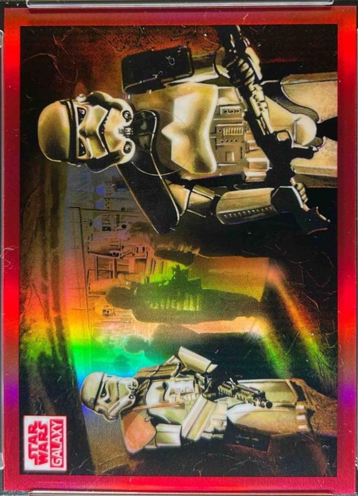 2022 Topps Galaxy Chrome PATROLLING the Cantina [Red Refractor] #16 card