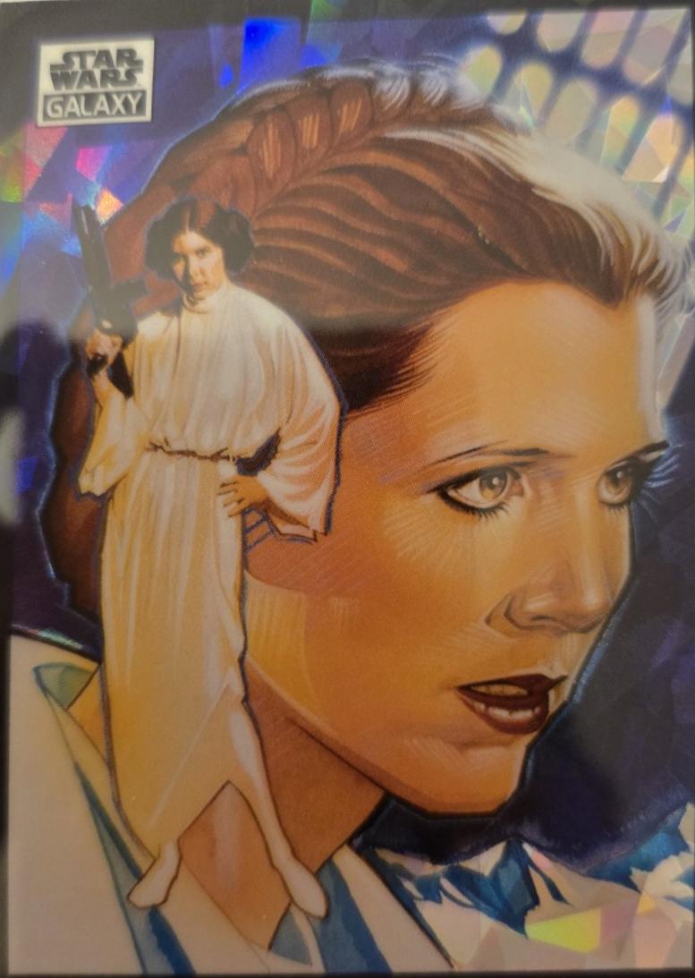 2022 Topps Galaxy Chrome Princess Leia Organa [Atomic Refractor] #35 card