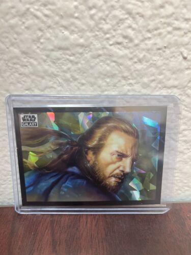 2022 Topps Galaxy Chrome Qui-Gon Jinn [Atomic Refractor] #78 card