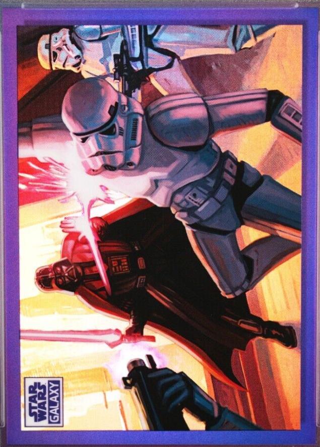 2022 Topps Galaxy Chrome Stormtroopers Swarm Darth Vader [Purple Refractor] #58 card