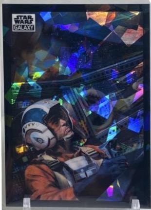 2022 Topps Galaxy Chrome Wedge Antilles in Battle [Atomic Refractor] #72 card