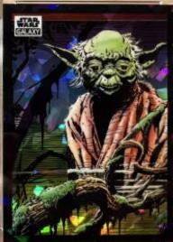 2022 Topps Galaxy Chrome Yoda on Dagobah [Atomic Refractor] #32 card