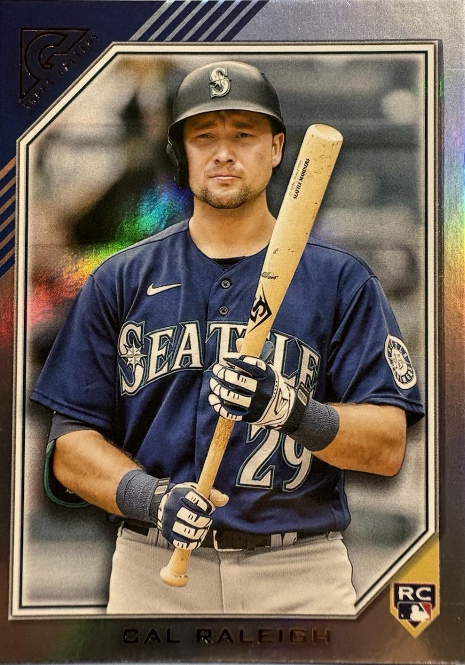2022 Topps Gallery Cal Raleigh [Rainbow Foil] #173 card