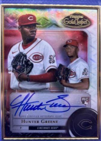2022 Topps Gold Label Framed Autographs Hunter Greene #FA-HG card