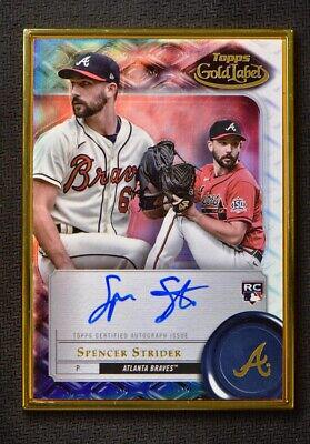 2022 Topps Gold Label Framed Autographs Spencer Strider #FA-SS card