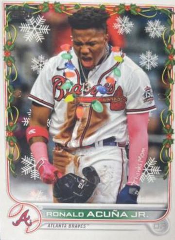2022 Topps Holiday Ronald Acuna Jr. [SP Variation] #HW88 card