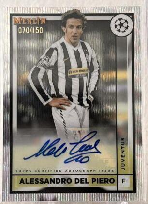 2022 Topps Merlin Chrome UEFA Club Competitions Autographs Alessandro Del Piero [Wave] #AC-ADP card
