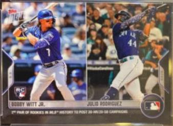 2022 Topps Now Bobby Witt Jr. / Julio Rodriguez #833 card