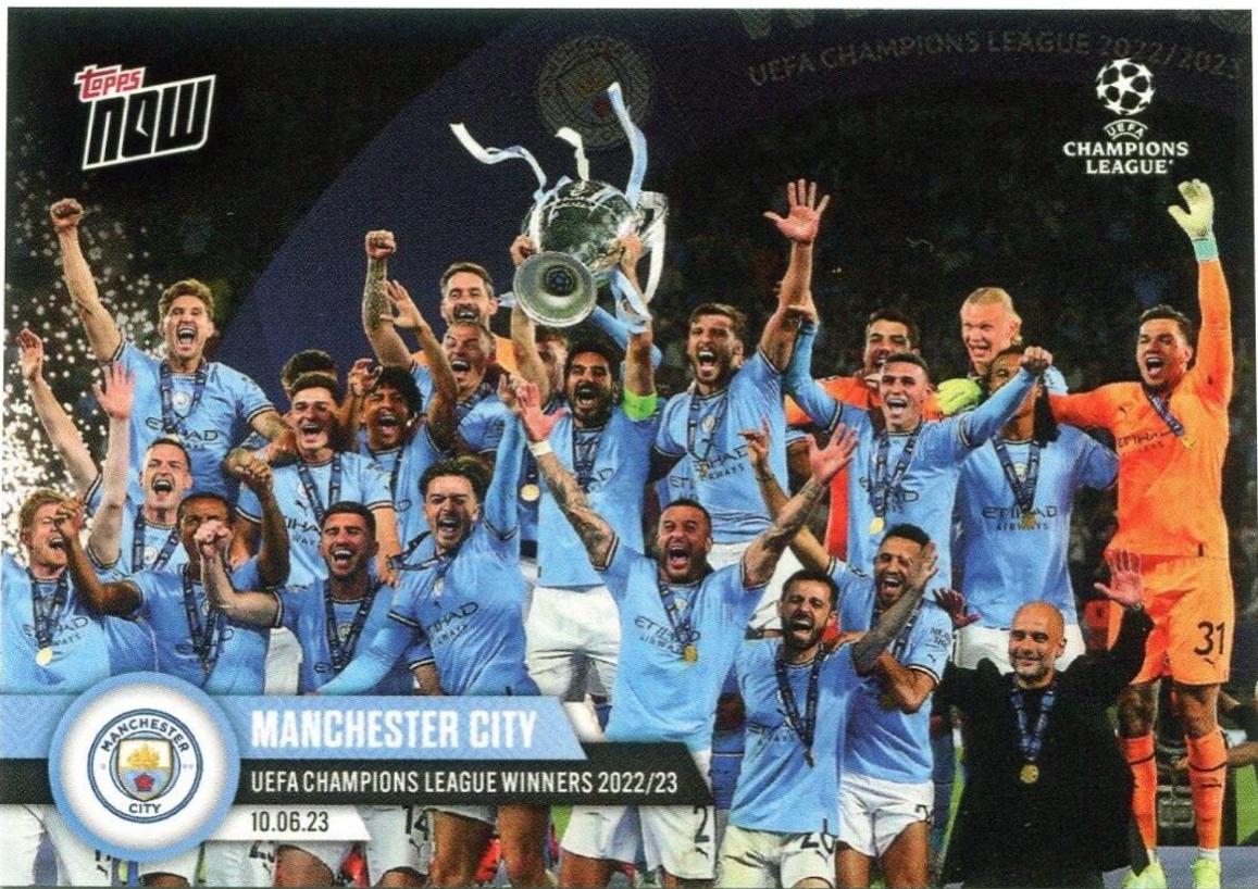2022 Topps Now UEFA Champions League Manchester City #117 card