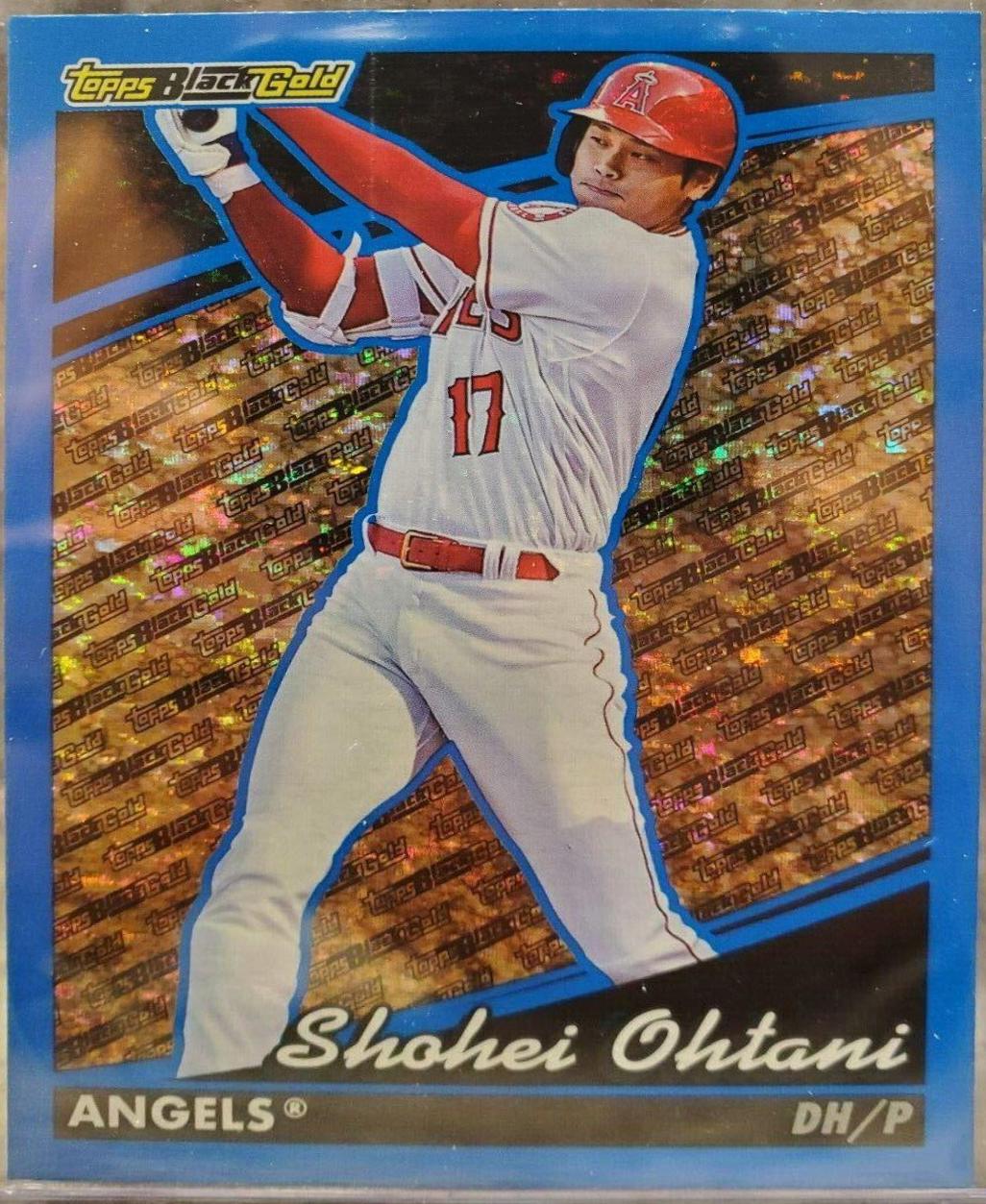2022 Topps Update Black Gold Shohei Ohtani [Blue] #BG-1 card