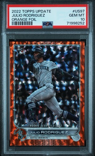 2022 Topps Update Julio Rodriguez [Orange Rainbow Foil] #US97 card