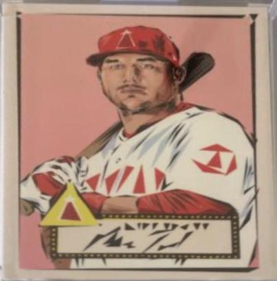 2022 Topps X Naturel 1952 Encased Art Mike Trout #A-10 card