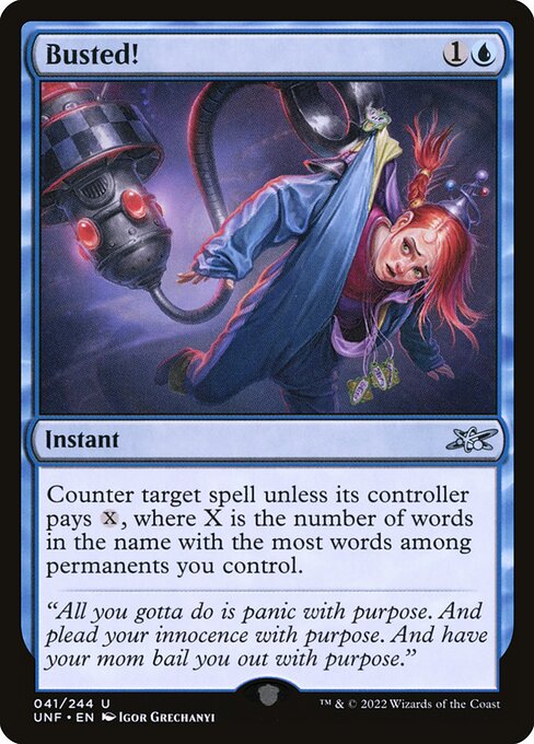 2022 Unfinity Busted! #41 card