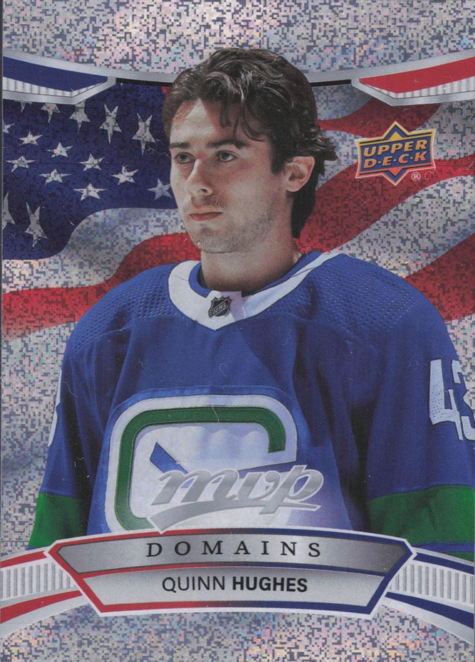 2022 Upper Deck MVP Domains Quinn Hughes #NA-28 card