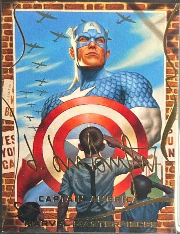2023 2022 Masterpieces Captain America [Gold Foil] #90 card