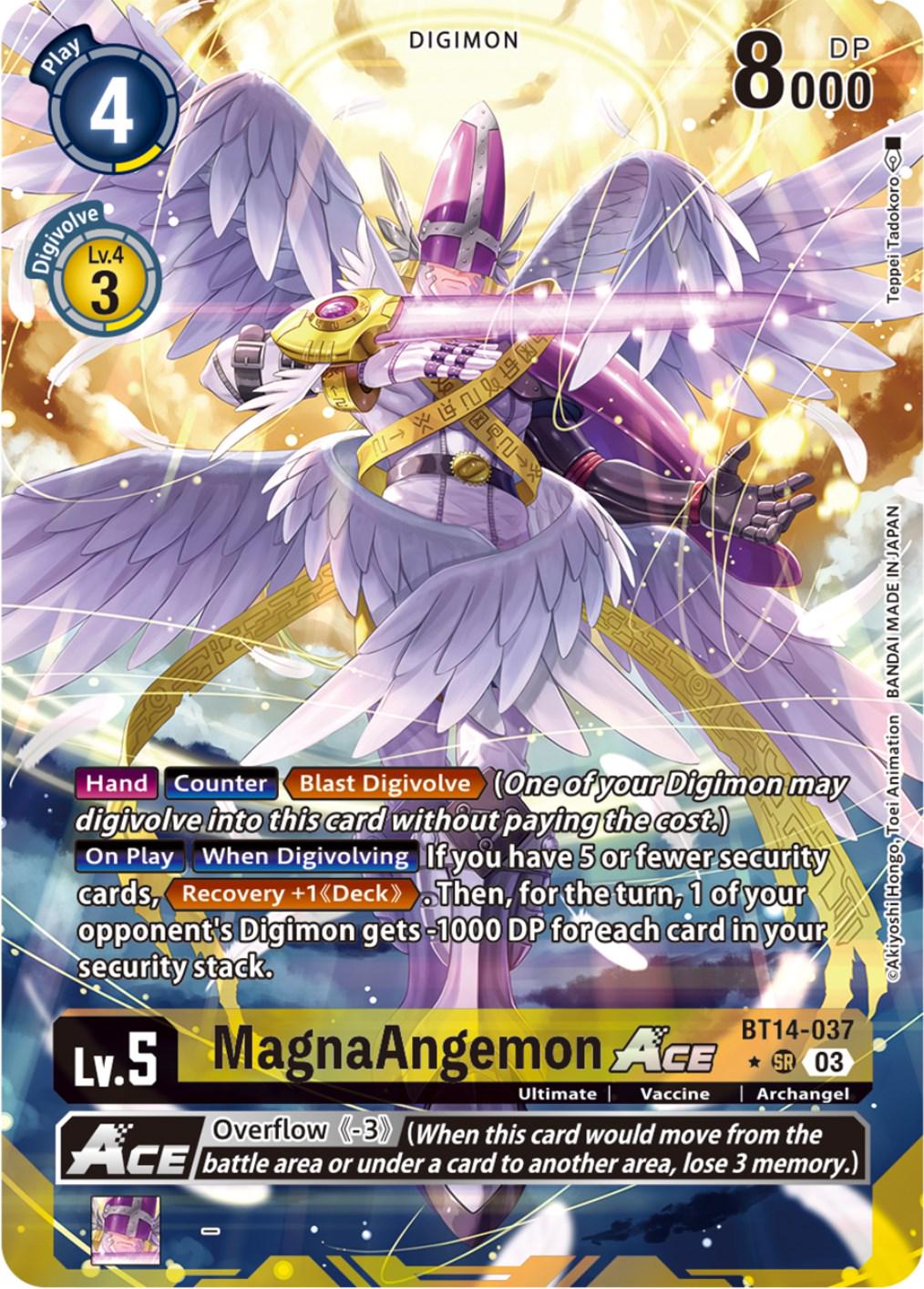 2023 Blast Ace MagnaAngemon ACE [Alternate Art Foil] #BT14-037 card
