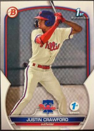 2023 Bowman 1st Edition Justin Crawford #BPPF-3 card
