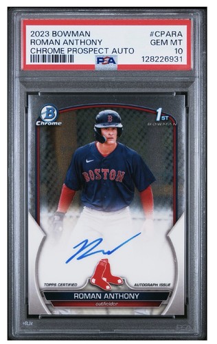 2023 Bowman Chrome Prospect Autographs Roman Anthony #CPA-RA card
