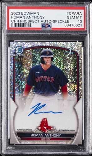 2023 Bowman Chrome Prospect Autographs Roman Anthony [Speckle] #CPA-RA card