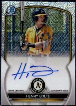 2023 Bowman Chrome Prospect Mega Box Autographs Henry Bolte #BMA-HB card