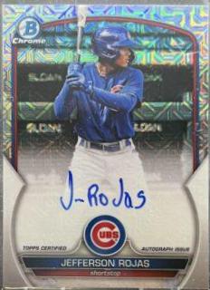 2023 Bowman Chrome Prospect Mega Box Autographs Jefferson Rojas #BMA-JRS card