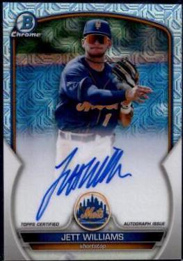 2023 Bowman Chrome Prospect Mega Box Autographs Jett Williams #BMA-JW card