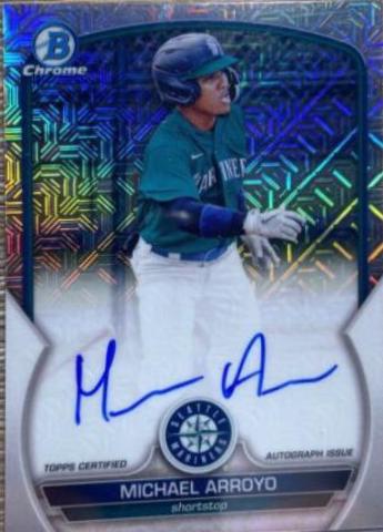 2023 Bowman Chrome Prospect Mega Box Autographs Michael Arroyo #BMA-MA card