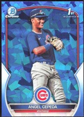 2023 Bowman Chrome Prospects Sapphire Angel Cepeda #BCP-205 card