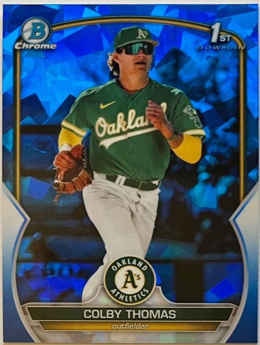 2023 Bowman Chrome Prospects Sapphire Colby Thomas #BCP-32 card