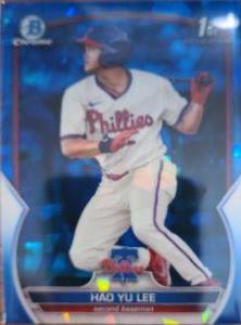 2023 Bowman Chrome Prospects Sapphire Hao Yu Lee #BCP-52 card