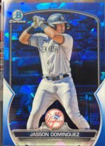 2023 Bowman Chrome Prospects Sapphire Jasson Dominguez #BCP-18 card