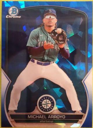 2023 Bowman Chrome Prospects Sapphire Michael Arroyo #BCP-180 card