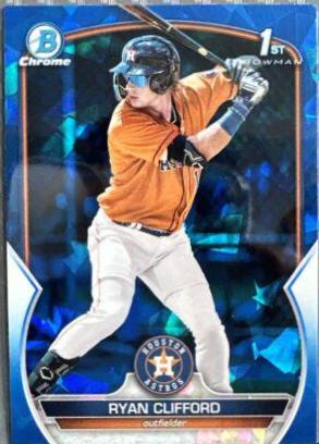 2023 Bowman Chrome Prospects Sapphire Ryan Clifford #BCP-10 card