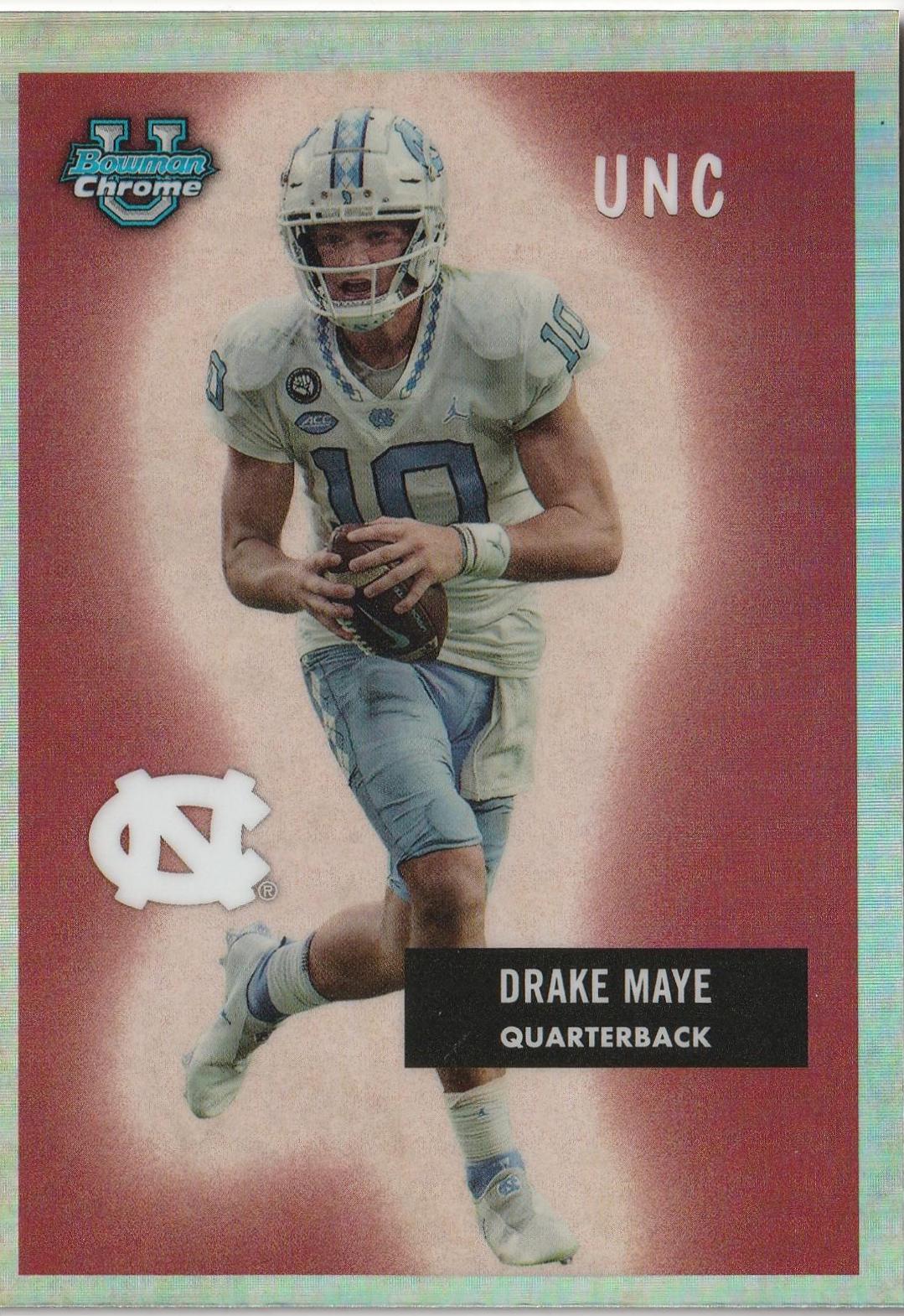 2023 Bowman Chrome University 1955 Drake Maye #55BF-17 card