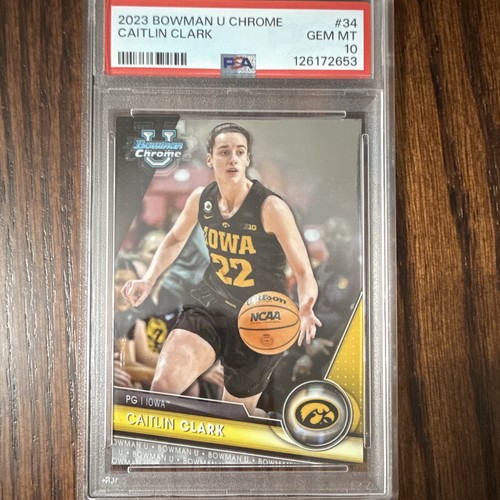 2023 Bowman Chrome University Caitlin Clark #34 card