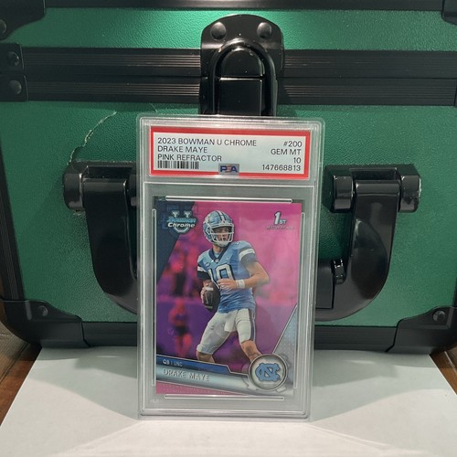 2023 Bowman Chrome University Drake Maye [Pink] #200 card