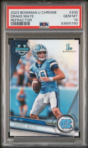 2023 Bowman Chrome University Drake Maye [Refractor] #200 card