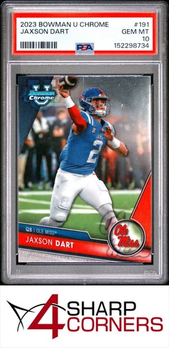 2023 Bowman Chrome University Jaxson Dart #191 card