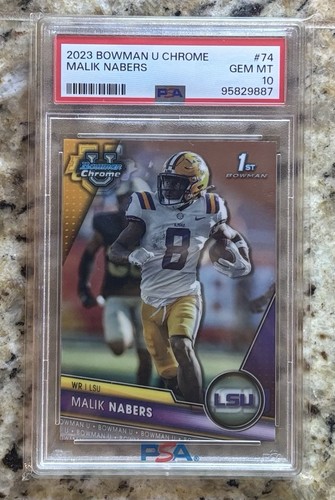 2023 Bowman Chrome University Malik Nabers #74 card