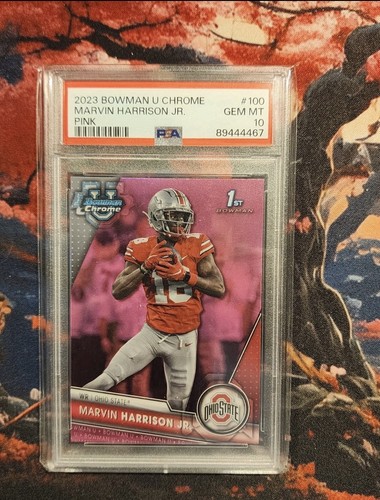 2023 Bowman Chrome University Marvin Harrison Jr. [Pink] #100 card