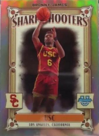 2023 Bowman Chrome University Sharp Shooters Bronny James #SS-1 card