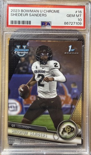 2023 Bowman Chrome University Shedeur Sanders #16 card