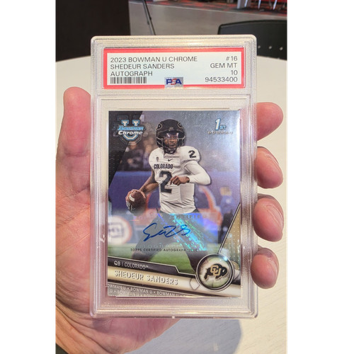 2023 Bowman Chrome University Shedeur Sanders [Autograph] #16 card