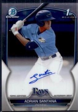 2023 Bowman Draft Chrome Prospect Autographs Adrian Santana #CDA-AS card