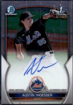 2023 Bowman Draft Chrome Prospect Autographs Austin Troesser #CDA-ATR card