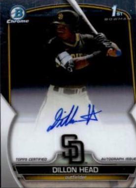 2023 Bowman Draft Chrome Prospect Autographs Dillon Head #CDA-DHE card